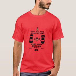 Sensibilisierung für die Sicherheit im Fahrrad T-Shirt