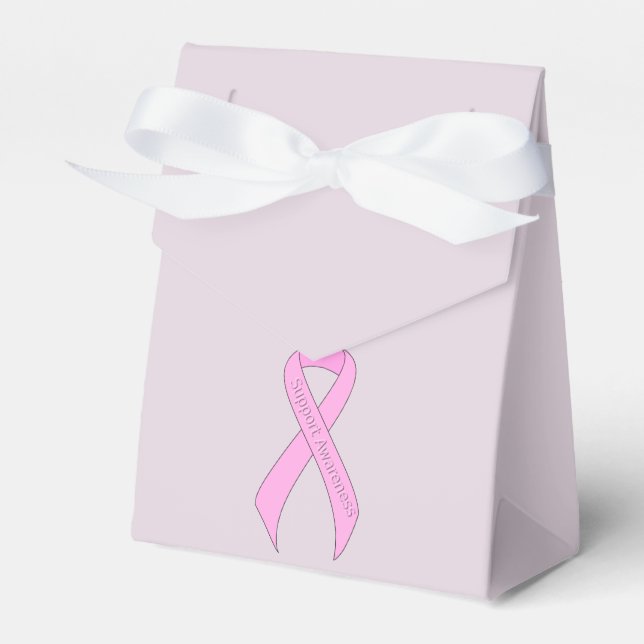 Sensibilisierung für die Unterstützung durch rosa  Geschenkschachtel (Vorderseite)