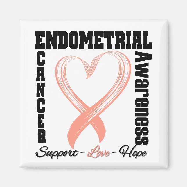 Sensibilisierung für Endometriumkarzinom gebürstet Magnet (Vorne)