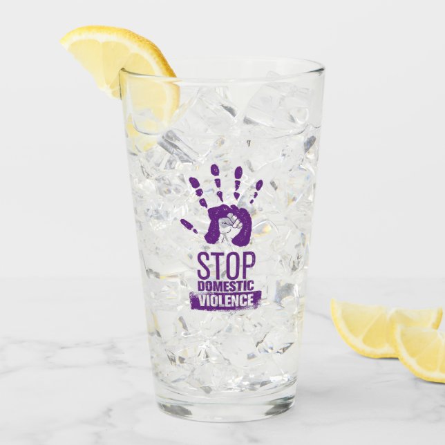 Sensibilisierung für Gewalt im Inland Glas (Vorderseite Ice)