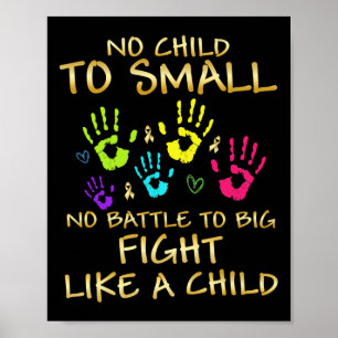 Sensibilisierung für Kinderkrebs Geschenke Poster