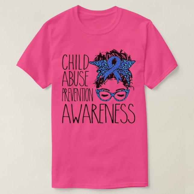 Sensibilisierung für Kindermissbrauch T-Shirt (Design vorne)