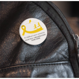 Sensibilisierung für Krebs bei Kindern Button