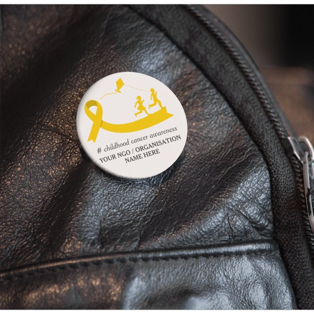 Sensibilisierung für Krebs bei Kindern Button (Von Creator hochgeladen)