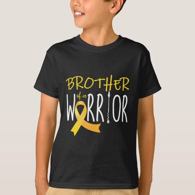 Sensibilisierung für Krebs im Kindesalter Bruder e T-Shirt (Vorderseite)