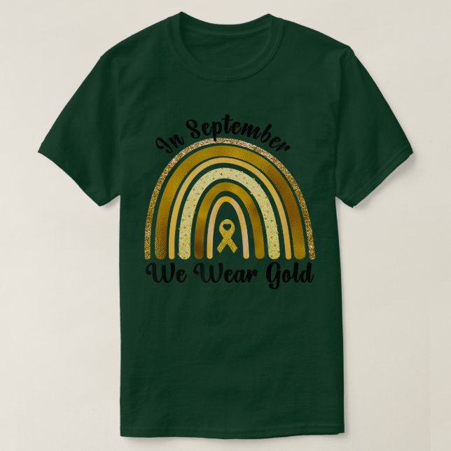 Sensibilisierung für Krebs im Kindesalter im Septe T-Shirt (Design vorne)