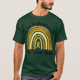 Sensibilisierung für Krebs im Kindesalter im Septe T-Shirt