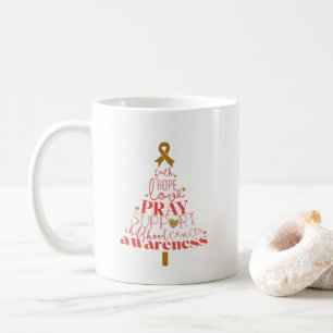 Sensibilisierung für Krebs im Kindesalter Weihnach Kaffeetasse