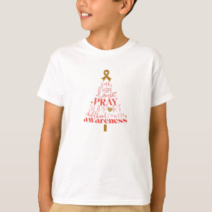 Sensibilisierung für Krebs im Kindesalter Weihnach T-Shirt