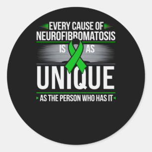 Sensibilisierung für Neurofibromatose - Unterstütz Runder Aufkleber