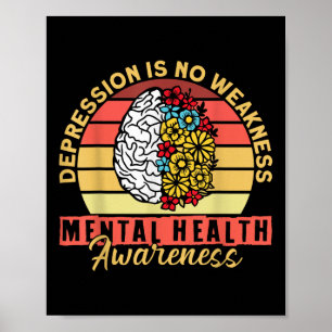 Sensibilisierung für psychische Gesundheit Depress Poster