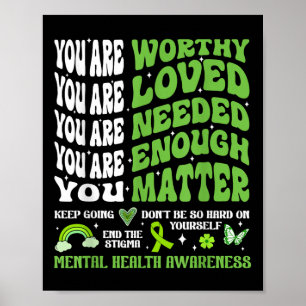Sensibilisierung für psychische Gesundheit Motivie Poster