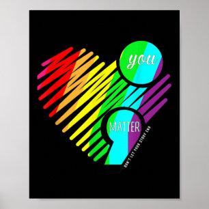 Sensibilisierung für psychische Gesundheit Rainbow Poster