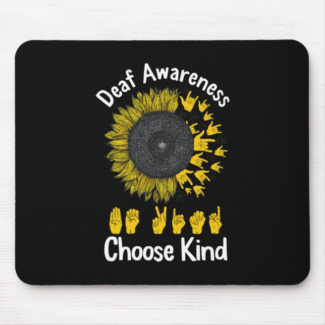 Sensibilisierung Sonnenblumen Kind Gelbe Schleife Mousepad (Vorne)