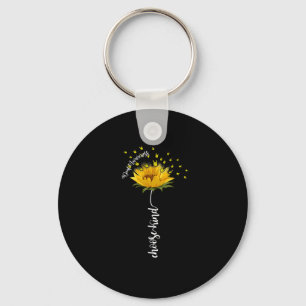 Sensibilisierung Sonnenblumen Kind Gelbe Schleife Schlüsselanhänger