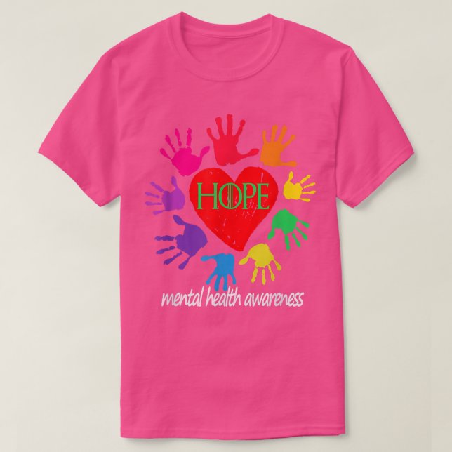 Sensibilisierung und Unterstützung für psychische  T-Shirt (Design vorne)