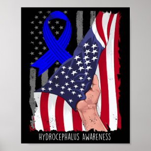 Sensibilisierung Vintag amerikanische Flagge Blaue Poster
