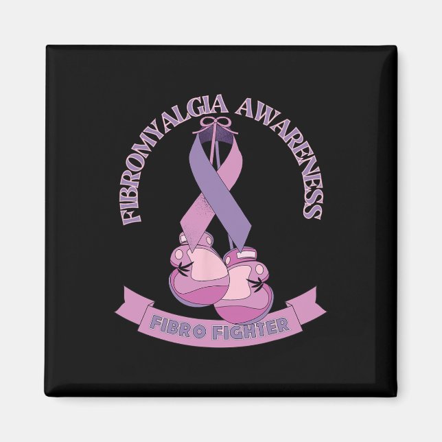 Sensibilisierungsband Boxing Gloves Fibro Kämpfer Magnet (Vorne)