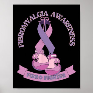 Sensibilisierungsband Boxing Gloves Fibro Kämpfer Poster