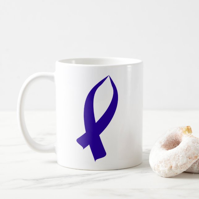 Sensibilisierungsband (dunkelblau) kaffeetasse (Mit Donut)