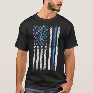 Sensibilisierungsflagge Angst Psychische Gesundhei T-Shirt