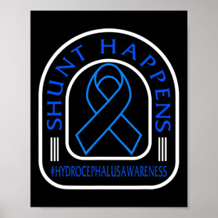 Sensibilisierungskampagne Happens Blue Ribbon Neur Poster