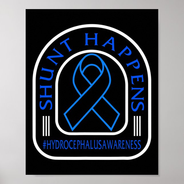 Sensibilisierungskampagne Happens Blue Ribbon Neur Poster (Vorne)