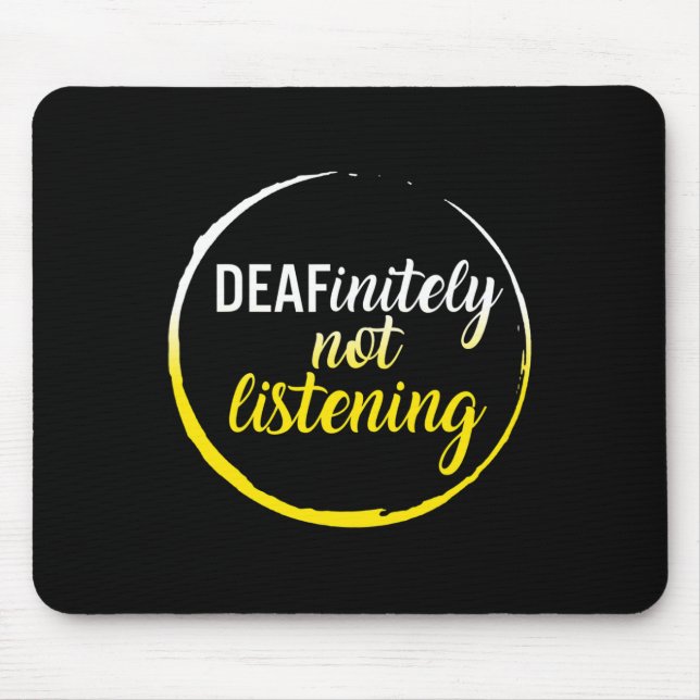 Sensibilisierungsmonat definitiv nicht hören Asl L Mousepad (Vorne)