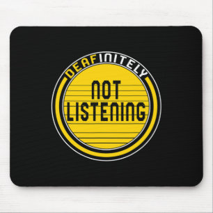 Sensibilisierungsmonat definitiv nicht hören Asl L Mousepad