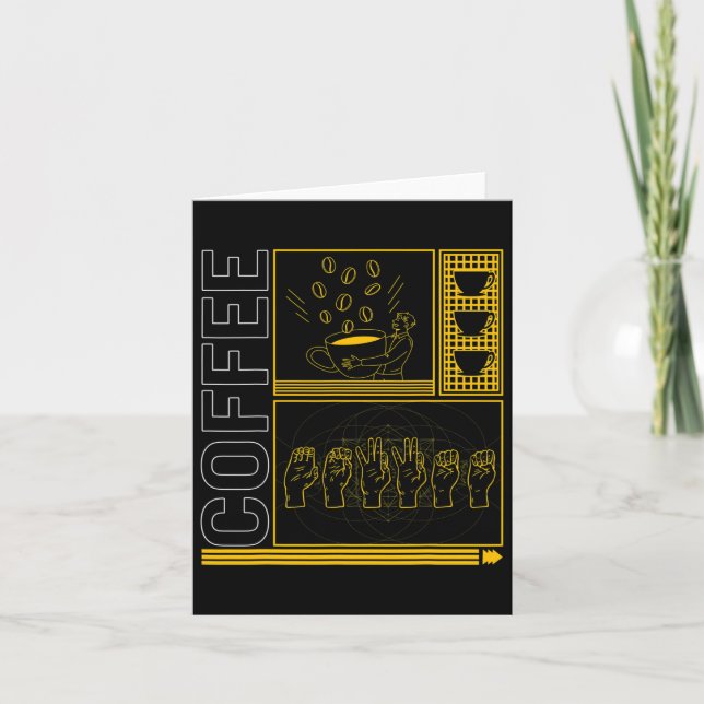 Sensibilisierungsmonat Kaffeebecher Lover Trendy L Karte (Vorderseite)