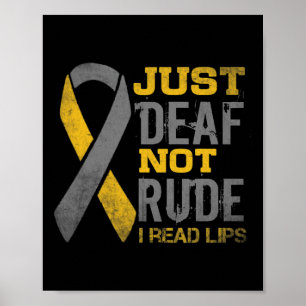 Sensibilisierungsmonat nur Tod nicht rude asl sign Poster