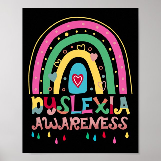 Sensibilisierungsmonat Rainbow Boho Niedlich Graph Poster (Vorne)