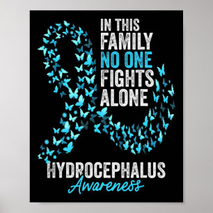 Sensibilisierungsmonat Schmetterlinge Light Blue R Poster