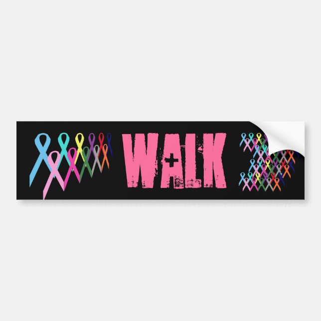 Sensibilisierungsribbons Walk Autoaufkleber (Vorne)