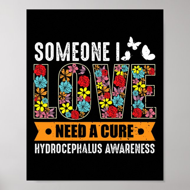 Sensibilisierungsschmetterling und Blume der Hoffn Poster (Vorne)