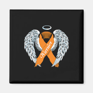 Sensibilisierungswarrir Orange Ribbon und Engel Fl Magnet