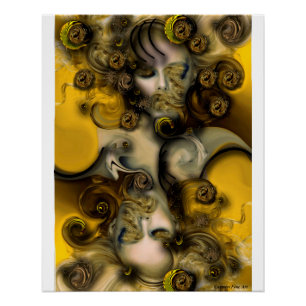 "Sensitive Muse". Glossy Poster