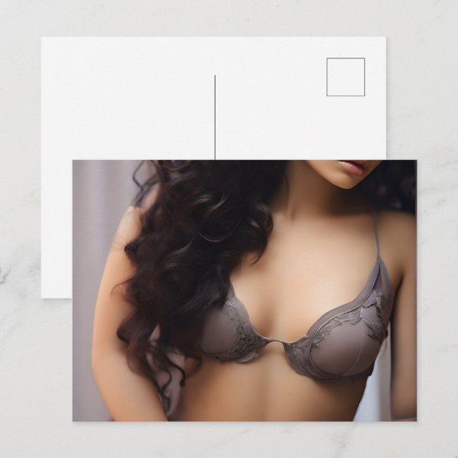 Sensuale Modefrau Postkarte (Vorne/Hinten)