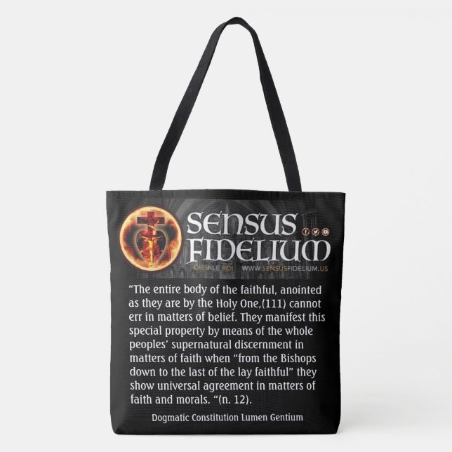 Sensus Fidelium Katholische "Sinn der Faithful" Tasche (Vorderseite)