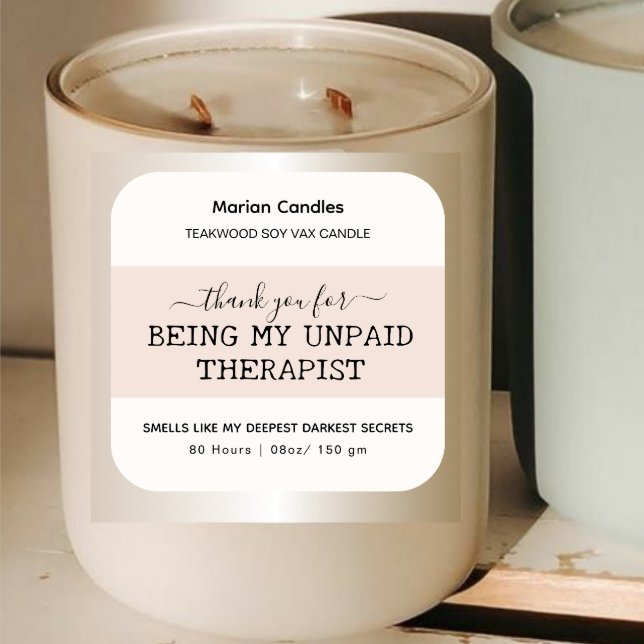 Sent Comme Drôle Étiquette De Bougies (Créateur téléchargé)