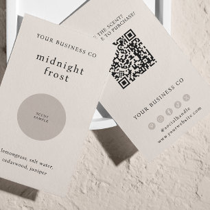 Sent Échantillon Tester parfum Beige QR Code Card