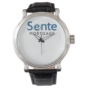 Sente-Vintage schwarze lederner Bügel-Uhr Armbanduhr