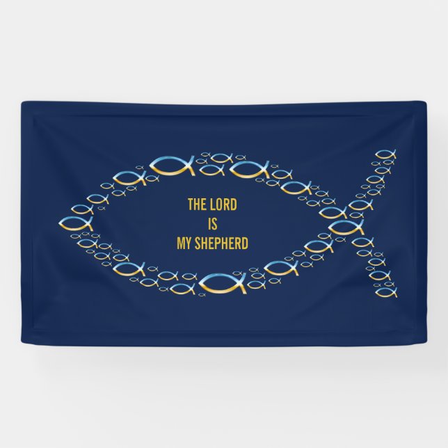 Sentence DER HERR IST MEIN SHEPHERD | Christlicher Banner (Horizontal)