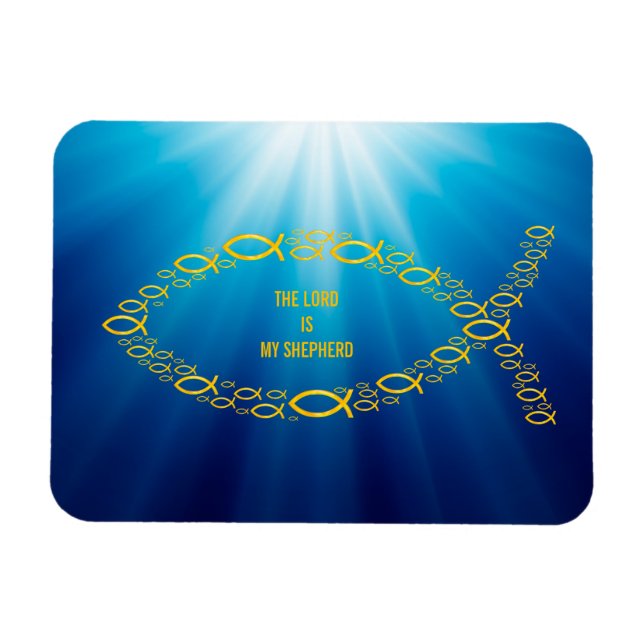 Sentence DER HERR IST MEIN SHEPHERD | Christlicher Magnet (Horizontal)