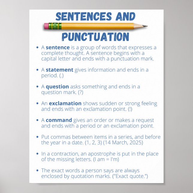 Sentences Poster (Vorne)