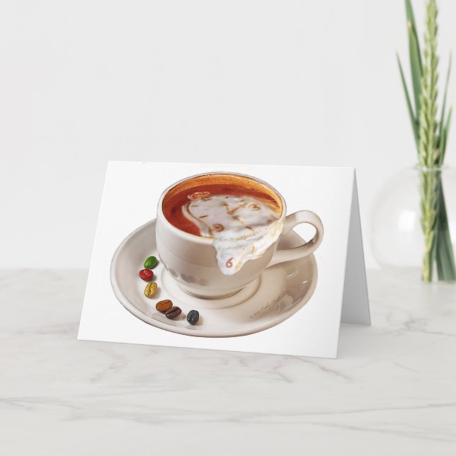 Sentez la carte d'anniversaire du café (Devant)