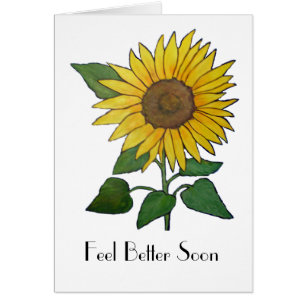 Sentez-vous mieux bientôt Sunflower Card