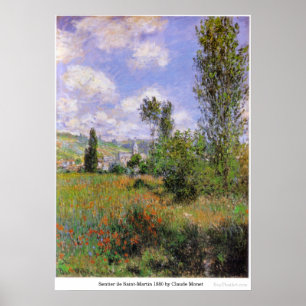 Sentier ile Saint-Martin 1880 von Claude Monet Poster