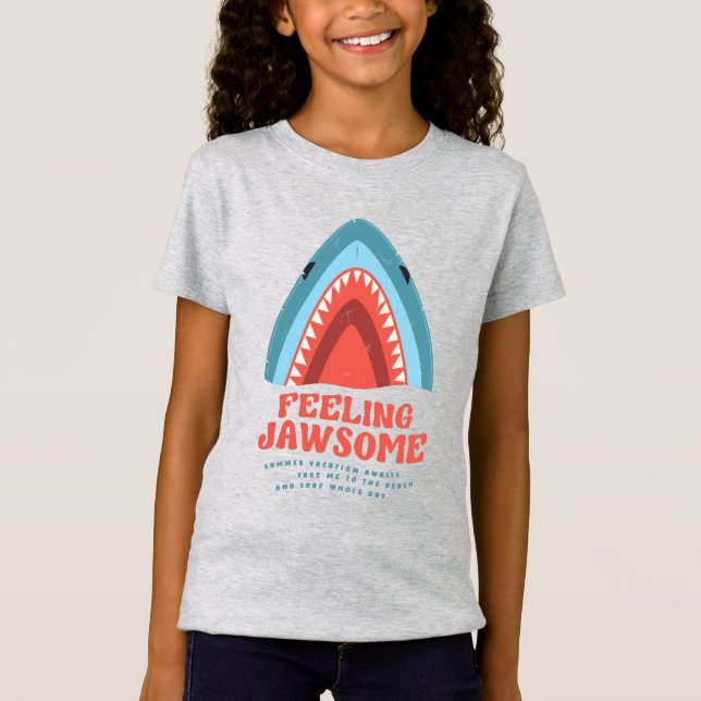 Sentiment Jawsome Requin Drôle Été Puns T-Shirt (Devant)