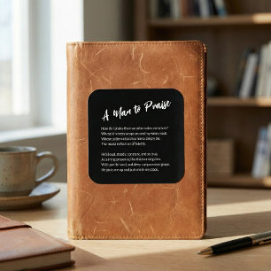 Sentimental "A Man to Lob" Quadratischer Aufkleber